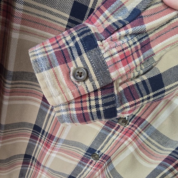 Abercrombie & Fitch Shirt Men Sm Button Down Heavy Twill Plaid 90s Gorpcore Vtg - Picture 5 of 8